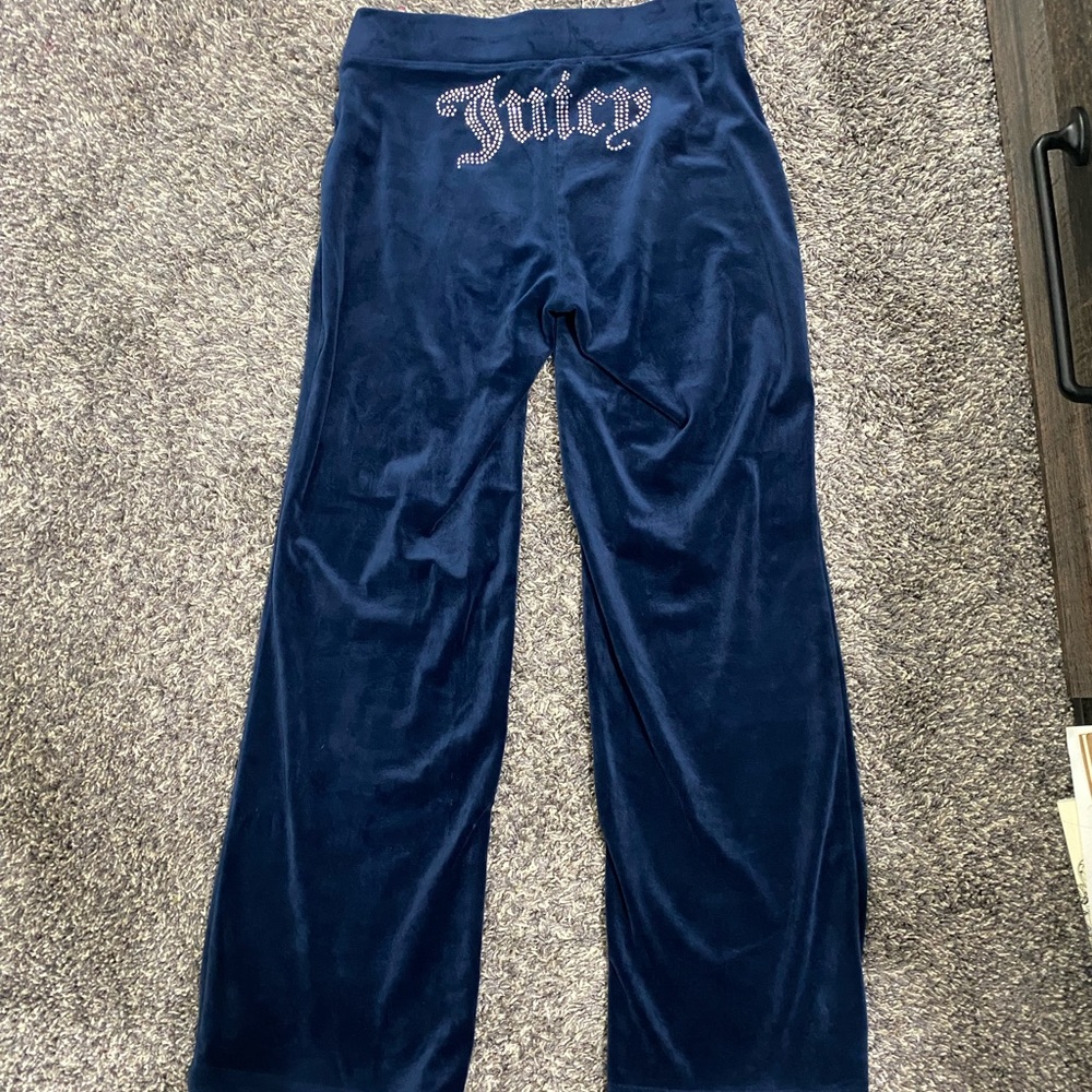 Juicy Couture Blue Velour Track Pants